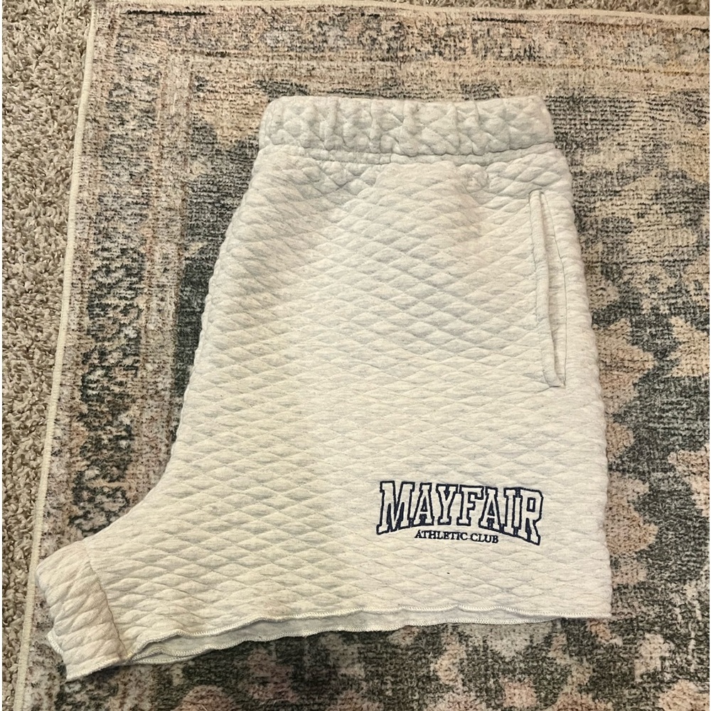 Mayfair group quilted gray sweat-shorts